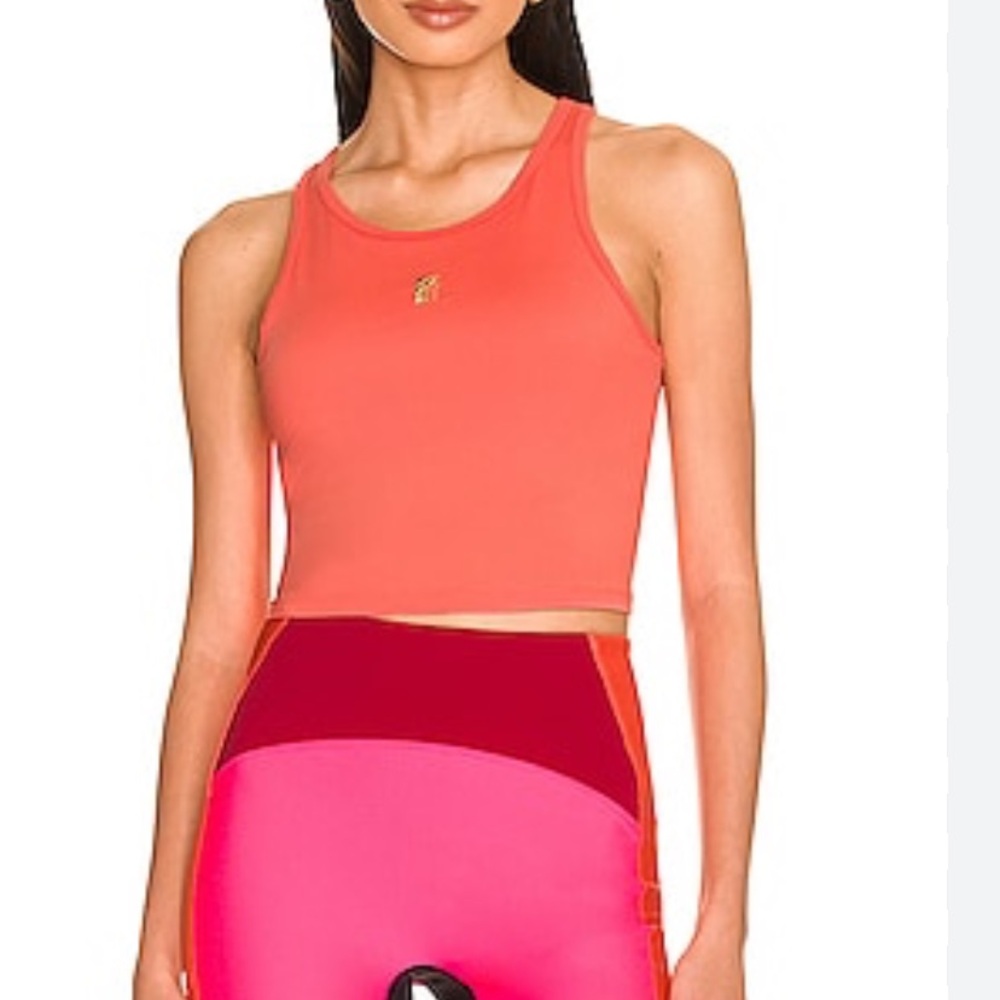 PE Nation Orange Cropped Tank Top M All Around